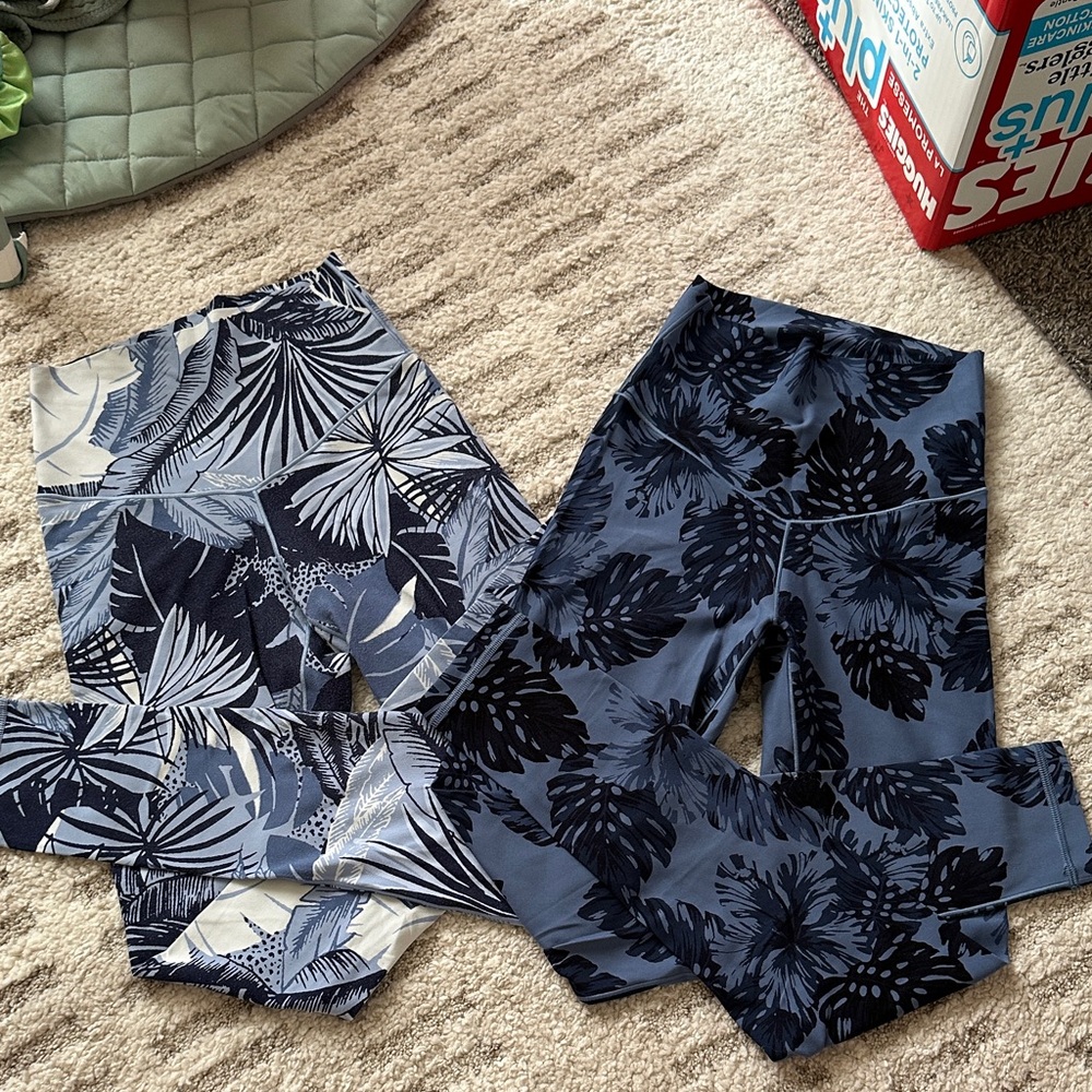 Aerie Blue Patterned Leggings Bundle